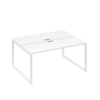 Рабочая станция каркасе QUATTRO (2х160) белый премиум / металлокаркас белый А4 Б4 172 БП