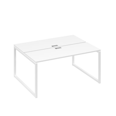 Рабочая станция каркасе QUATTRO (2х160) белый премиум / металлокаркас белый А4 Б4 172 БП