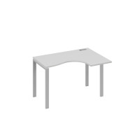 Стол правый "Классика" на металлокаркасе UNO эргономичный серый / металлокаркас серый А4 С1 032 СЕ