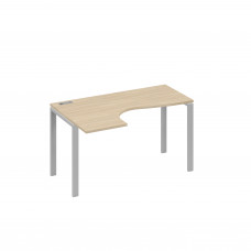 Стол левый на металлокаркасе UNO эргономичный "Классика" дуб скандинавский / металлокаркас серый А4 С1 033 ДК