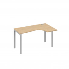 Стол правый "Классика" эргономичный на металлокаркасе UNO натуральный дуб / металлокаркас серый А4 С1 034 НД