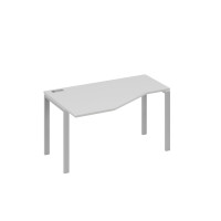Стол 140х90 эргономичный левый Техно каркас UNO серый / металлокаркас серый А4 С1 053 СЕ