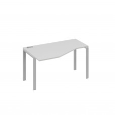 Стол 140х90 эргономичный левый Техно каркас UNO серый / металлокаркас серый А4 С1 053 СЕ