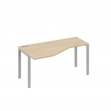 Стол левый "Техно" эргономичный на металлокаркасе UNO дуб скандинавский / металлокаркас серый А4 С1 055 ДК