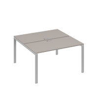 Рабочая станция на металлокаркасе UNO (2х140) мокко премиум / металлокаркас серый А4 С1 174 МП