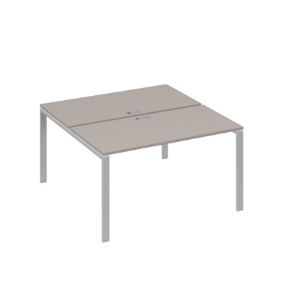 Рабочая станция на металлокаркасе UNO (2х140) мокко премиум / металлокаркас серый А4 С1 174 МП