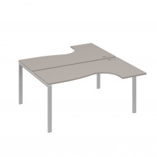 Рабочая станция UNO (2х160) со столами эргономичными мокко премиум / металлокаркас серый А4 С1 182 МП