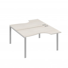 Рабочая станция (2х140) каркас UNO со столами Классика дуб / металлокаркас серый А4 С1 184 ДШ