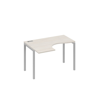 Стол левый "Классика" эргономичный на металлокаркасе DUE дуб / металлокаркас серый А4 С2 031 ДШ