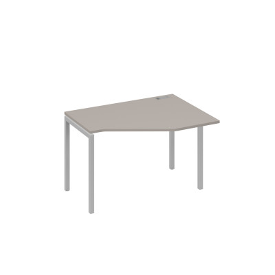 Стол правый "Техно" эргономичный на металлокаркасе DUE мокко премиум / металлокаркас серый А4 С2 052 МП
