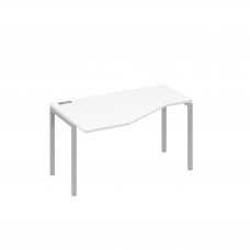 Стол левый "Техно"на металлокаркасе DUE эргономичный белый премиум / металлокаркас серый А4 С2 053 БП