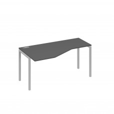 Стол эргономичный левый "Техно"на металлокаркасе DUE антрацит премиум / металлокаркас серый А4 С2 055 АР