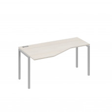 Стол эргономичный левый "Техно"на металлокаркасе DUE дуб / металлокаркас серый А4 С2 055 ДШ