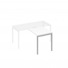 Брифинг-приставка на металлокаркасе DUE белый премиум / металлокаркас серый А4 С2 073 БП