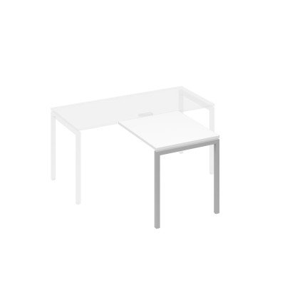 Брифинг-приставка на металлокаркасе DUE белый премиум / металлокаркас серый А4 С2 073 БП