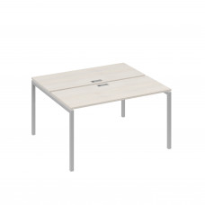 Рабочая станция на опорах DUE (2х140) дуб / металлокаркас серый А4 С2 171 ДШ