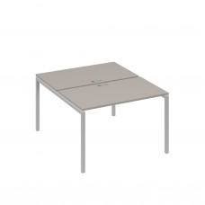 Рабочая станция на металлокаркасе DUE (2х120) мокко премиум / металлокаркас серый А4 С2 173 МП