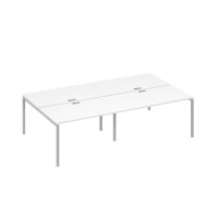 Рабочая станция на металлокаркасе DUE (4х140) белый премиум / металлокаркас серый А4 С2 177-2 БП