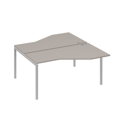 Рабочая станция опоры DUE столы Техно (2х160) мокко премиум / металлокаркас серый А4 С2 188 МП