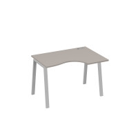 Стол на металлокаркасе TRE правый "Классика" эргономичный мокко премиум / металлокаркас серый А4 С3 042 МП