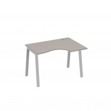 Стол на металлокаркасе TRE правый "Классика" эргономичный мокко премиум / металлокаркас серый А4 С3 042 МП