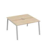 Рабочая станция на металлокаркасе TRE (2х140) дуб скандинавский / металлокаркас серый А4 С3 174 ДК