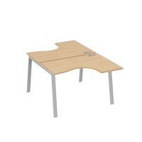 Рабочая станция каркас TRE столы Классика (2х120) натуральный дуб / металлокаркас серый А4 С3 180 НД