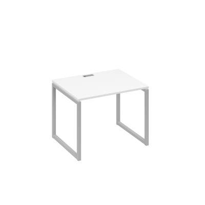 Стол письменный на металлокаркасе QUATTRO белый премиум / металлокаркас серый А4 С4 022 БП