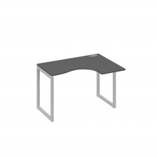 Стол 120 эргономичный правый Классика каркас QUATTRO антрацит премиум / металлокаркас серый А4 С4 032 АР