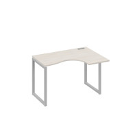 Стол 120 эргономичный правый Классика каркас QUATTRO дуб / металлокаркас серый А4 С4 032 ДШ