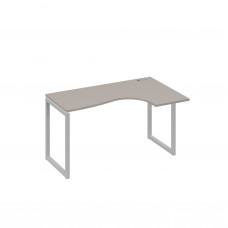 Стол металлокаркас QUATTRO эргономичный правый "Классика" мокко премиум / металлокаркас серый А4 С4 034 МП