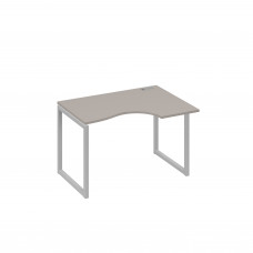 Стол эргономичный правый на каркас QUATTRO Классика мокко премиум / металлокаркас серый А4 С4 042 МП