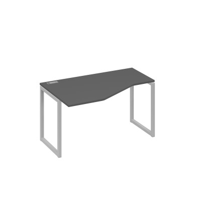 Стол левый "Техно" эргономичный на металлокаркасе QUATTRO антрацит премиум / металлокаркас серый А4 С4 053 АР