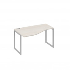 Стол левый "Техно" эргономичный на металлокаркасе QUATTRO дуб / металлокаркас серый А4 С4 053 ДШ