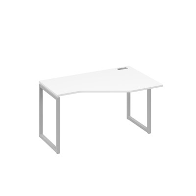 Стол правый "Техно" эргономичный металлокаркас QUATTRO белый премиум / металлокаркас серый А4 С4 054 БП