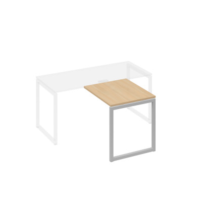 Брифинг-приставка каркасе QUATTRO металлический натуральный дуб / металлокаркас серый А4 С4 073 НД