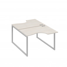 Рабочая станция столы Классика QUATTRO (2х120) дуб / металлокаркас серый А4 С4 183 ДШ