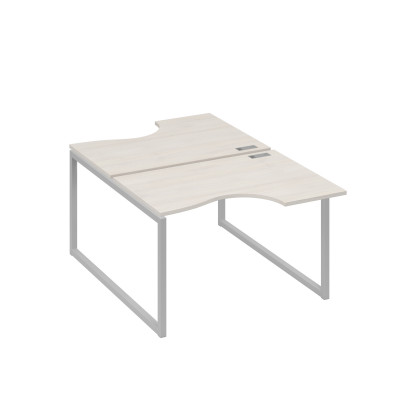 Рабочая станция столы Классика QUATTRO (2х120) дуб / металлокаркас серый А4 С4 183 ДШ