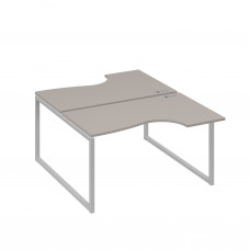 Рабочая станция каркас QUATTRO (2х140) столы Классика мокко премиум / металлокаркас серый А4 С4 184 МП
