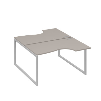 Рабочая станция каркас QUATTRO (2х140) столы Классика мокко премиум / металлокаркас серый А4 С4 184 МП