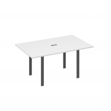 Стол 160 на металлокаркасе UNO переговорный белый премиум / металлокаркас антрацит А4 А1 121 БП