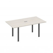Стол 180 на металлокаркасе UNO для переговоров дуб / металлокаркас антрацит А4 А1 122 ДШ