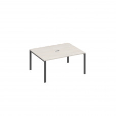 Стол 160 на опорах UNO для переговоров дуб / металлокаркас антрацит А4 А1 133 ДШ