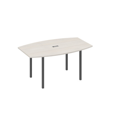 Стол 160 для переговоров на каркасе DUE дуб / металлокаркас антрацит А4 А2 111 ДШ