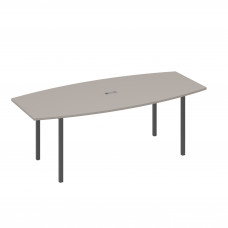 Стол для переговоров 220 с каркасом DUE мокко премиум / металлокаркас антрацит А4 А2 114 МП
