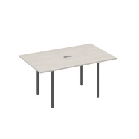 Стол для переговоров 160 прямой на каркасе DUE дуб / металлокаркас антрацит А4 А2 121 ДШ