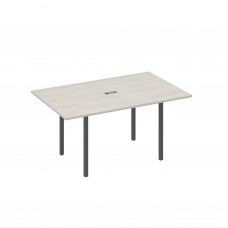 Стол для переговоров 160 прямой на каркасе DUE дуб / металлокаркас антрацит А4 А2 121 ДШ