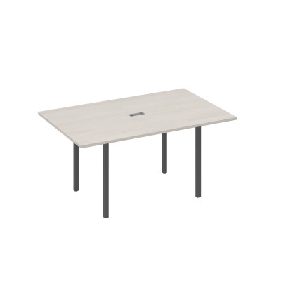 Стол для переговоров 160 прямой на каркасе DUE дуб / металлокаркас антрацит А4 А2 121 ДШ