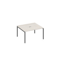 Стол переговорный 140 на металлокаркасе DUE дуб / металлокаркас антрацит А4 А2 132 ДШ