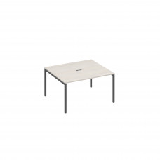 Стол переговорный 140 на металлокаркасе DUE дуб / металлокаркас антрацит А4 А2 132 ДШ